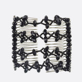 Black crystal hair combs - Metal Magic Hair Combs - Double-sided twin set