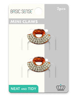 Orange and white rhinestone earrings displayed in Mini Crystal Fan Hair Claw - Diamante Embellished Accessory.