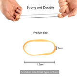 Mini rubber bands for hair in yellow, strong hold - mini rubber band product.