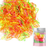 Mini Rubber Bands for Hair in Neon Colors