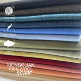 Colorful Mongolian wool felt scarves - unisex, warm and soft