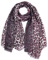 Ombre leopard print oversized scarf with a stylish design
