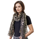 Ombre Leopard Print Dip Dye Oversized Scarf - Shawls & Wraps