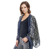 Ombre Leopard Print Dip Dye Oversized Scarf - Shawls & Wraps