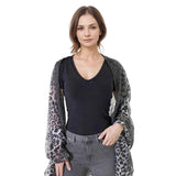 Ombre Leopard Print Dip Dye Oversized Scarf - Shawls & Wraps