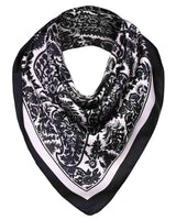 Paisley satin square scarf with floral design