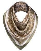 Paisley satin square scarf with elegant pattern