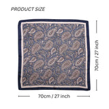 Paisley satin square scarf with pocket square detail