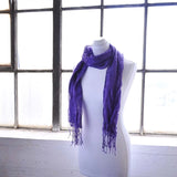 100% Cotton Textured Woven Scarf on mannequin