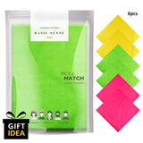Plain cotton bandana set with green envelope sticky notes