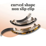 Plain & Leopard French Barrettes Hair Clips - Hair Claws & Clips