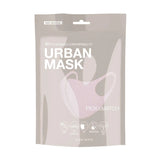 Solid pink face mask in bag on white background - Plain Reusable Thick Fibre Face Masks.