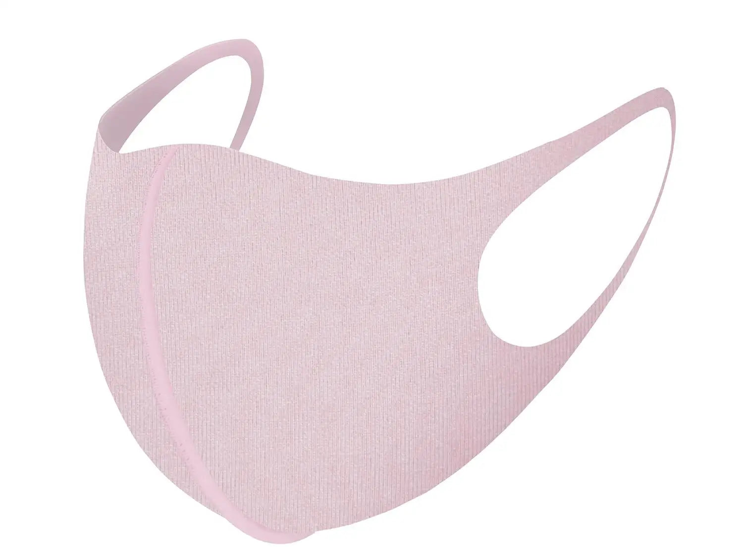 Pink solid coloured face mask made of reinforced fibre - Plain Reusable Thick Face Masks