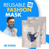 Solid coloured plain reusable face mask - Thick fibre UK stock