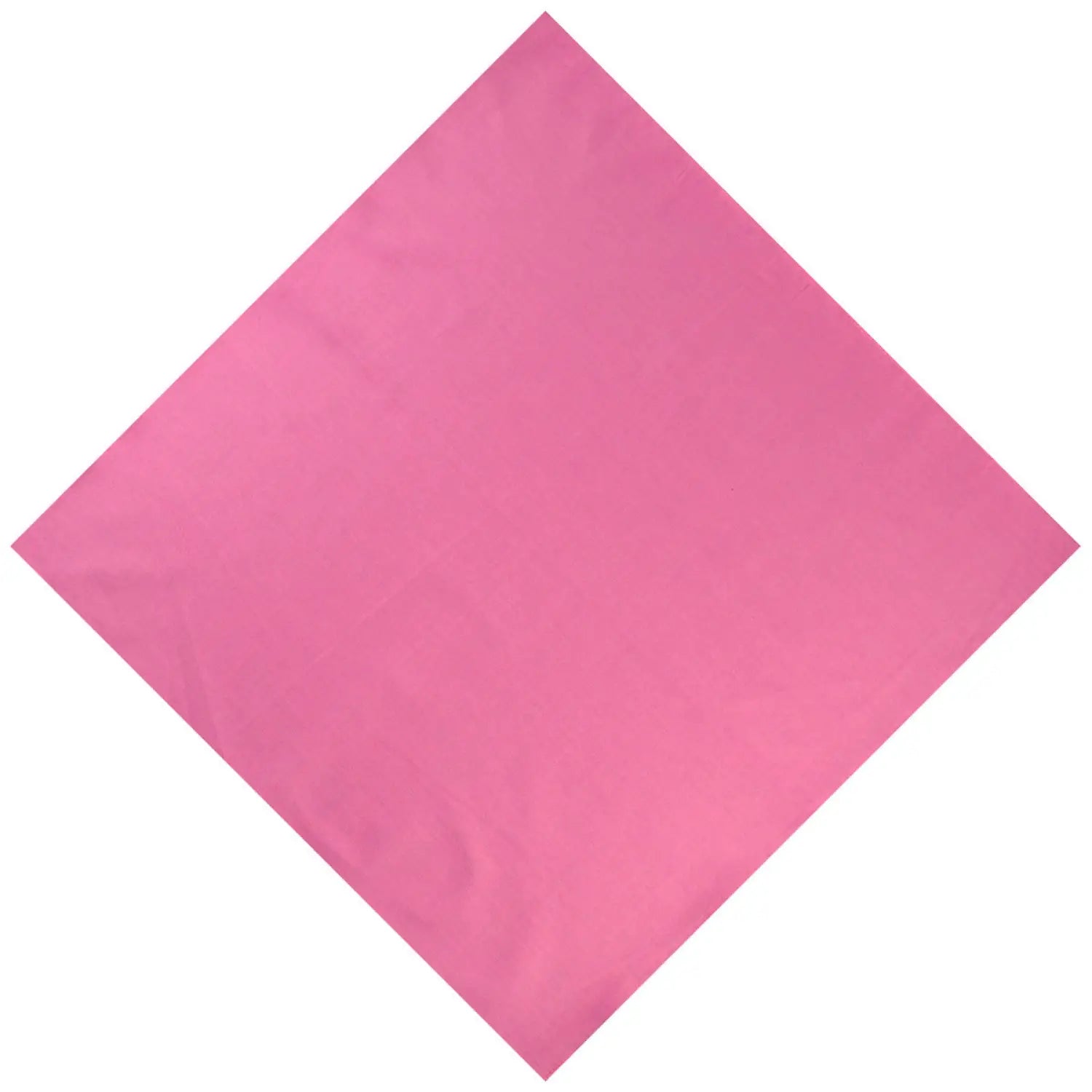 Pink cotton square bandana on white background
