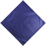Blue cotton bandana with white background - Plain Solid Bandana 100% Cotton Square Bandanna.