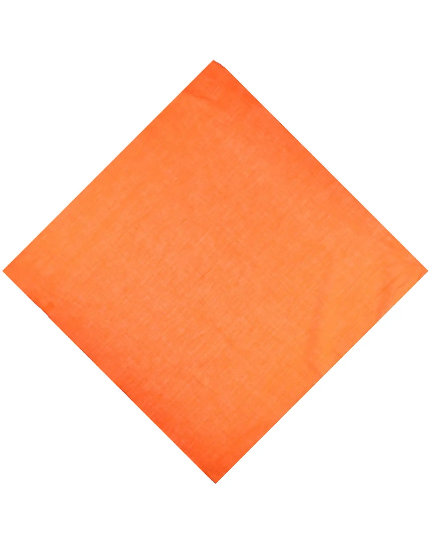 Orange cotton bandana with solid colours displayed as Plain Solid Bandana 100% Cotton Square Bandanna.