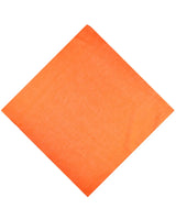 Orange cotton bandana with solid colours displayed as Plain Solid Bandana 100% Cotton Square Bandanna.