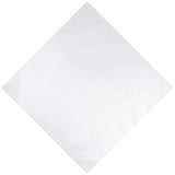White cotton square bandana on white background