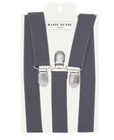 Plain Y-Shape Trouser Braces in Navy with 2.5cm Width Unisex
