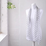 Polka Dot Chiffon Scarf on Mannequin: Classic 50s & 60s Style