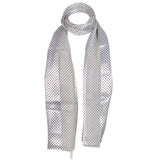 White polka dot satin scarf - Polka Dot Satin Silky Lightweight Scarf