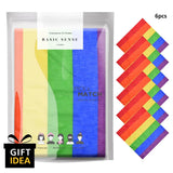 Pride Rainbow Flag Bandana Set with 6 Pack of Rainbow Colored Paper