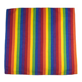 Rainbow print bandana made of 100% cotton.