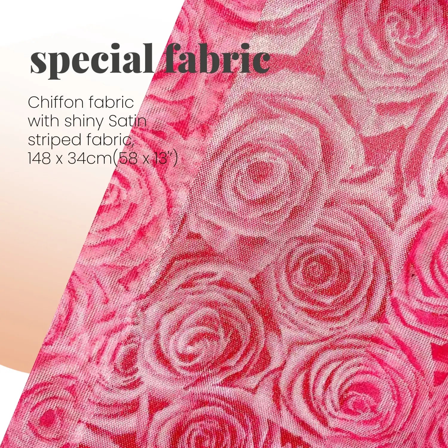 Rose Print Scarf with Black Border and Satin Stripe Finish - Scarves