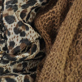 Ruffle Leopard Print Python Blanket