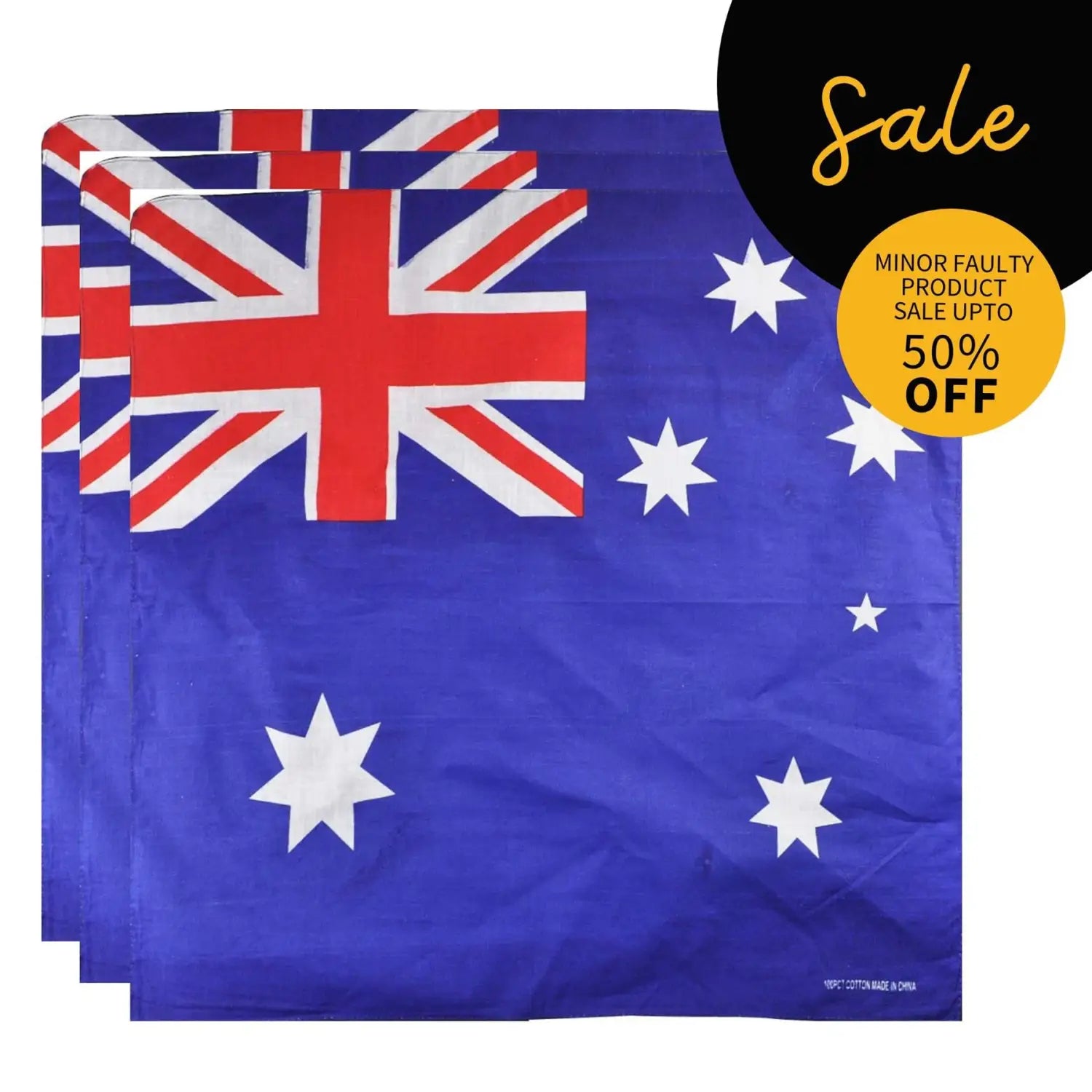 Australian National Flag Cotton Bandana, 53x53cm (21x21’)