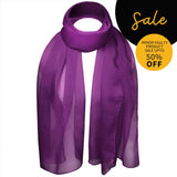 SALE Classic Plain Chiffon Scarf Unisex Scarves Plum