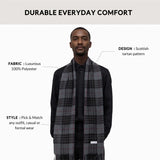 SALE Classic Tartan Check Winter Warm Scarf Dark Grey - Scarves