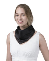 Black Mulberry Silk Neck Scarf on Sale, Small Square Lightweight Women’s Scarf