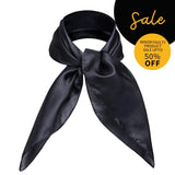 SALE Mulberry Silk Scarf Small Square Lightweight Neck Scarves, Black