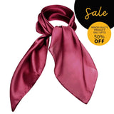 SALE Mulberry Silk Scarf - Maroon with Circle Design