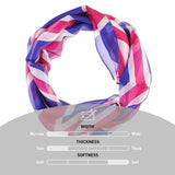 Mulberry Silk Union Jack Scarf with Pink, Blue, and White Design
