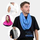 SALE Plain Snood Scarf Cotton Rich Circle Loop Scarves Fuchsia - Snoods