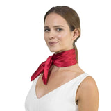 Unisex red satin square scarf on sale