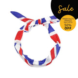 Red, white, and blue Union Jack wire headband with black circle
