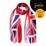 Union Jack Satin Flag Scarf - British patriotic fashion statement