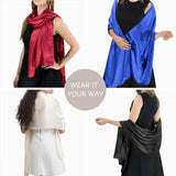 Satin Shawl for Weddings & Parties – Luxurious Fabric Perfect Hemming - Shawls & Wraps