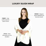 Satin Shawl for Weddings & Parties – Luxurious Fabric Perfect Hemming - Shawls & Wraps