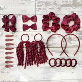 School Girl Plain Hair Accessories Set - Hair Accessory Set