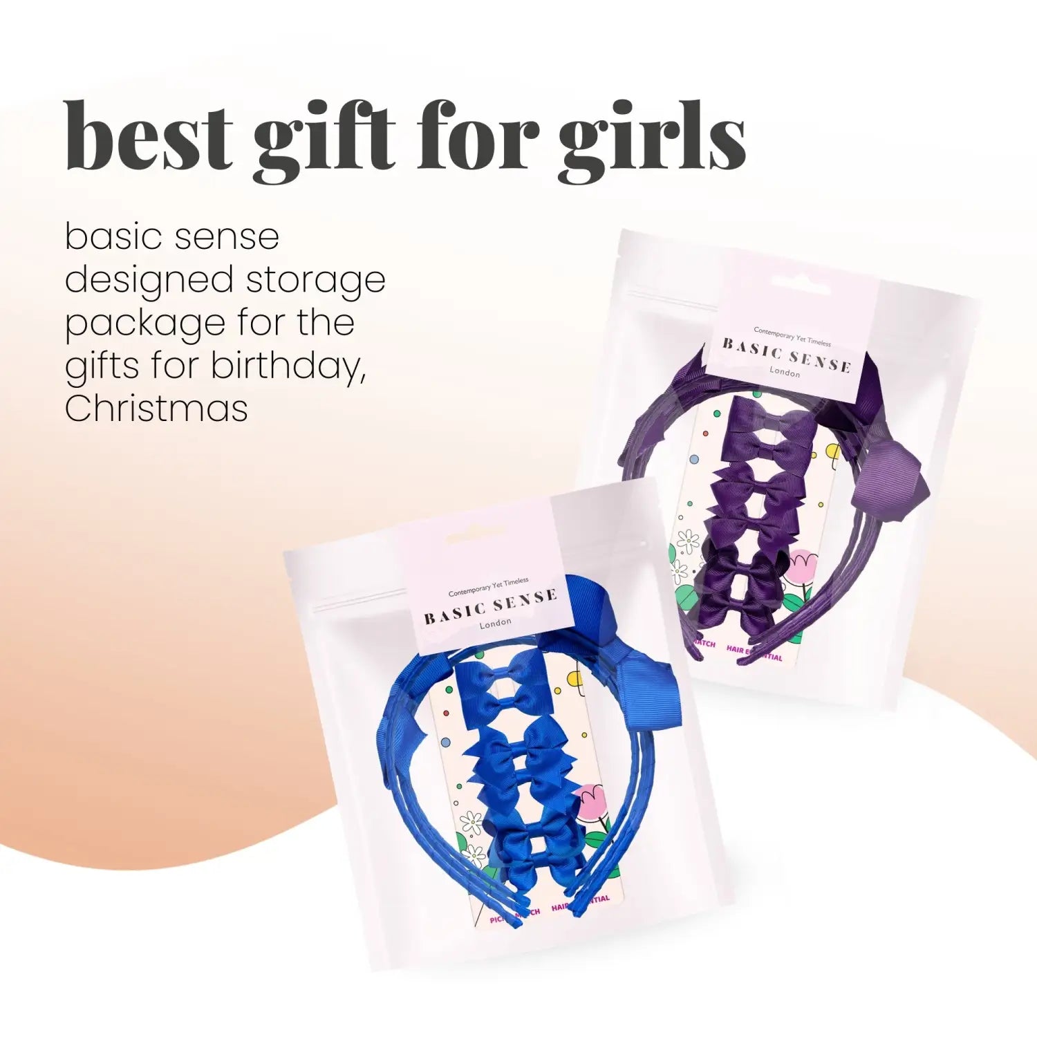 School Hair Accessories Set with Bow Alice Bands Alligator Clips & Elastics - Hair Accessory Set