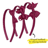 School Hair Accessories Set with Bow Alice Bands Alligator Clips & Elastics - Hair Accessory Set
