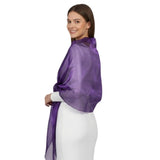 Sheer Shimmer Evening Lightweight Stole - Purple - Shawls & Wraps