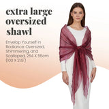 Sheer Shimmer Evening Lightweight Stole - Shawls & Wraps