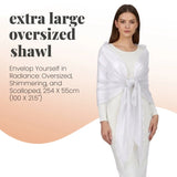 Sheer Shimmer Evening Lightweight Stole - Shawls & Wraps
