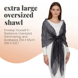 Sheer Shimmer Evening Lightweight Stole - Shawls & Wraps